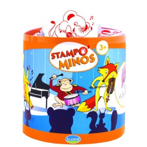 Stampo Minos Animaux Music - 11 Tampons et 1 Encreur Geant