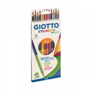 12 Crayons de Couleur Bicolor Stilnovo