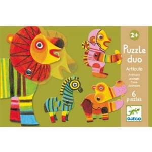 6 puzzles duo articulo - animaux