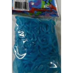 600 elastiques turquoise jelly rainbow loom